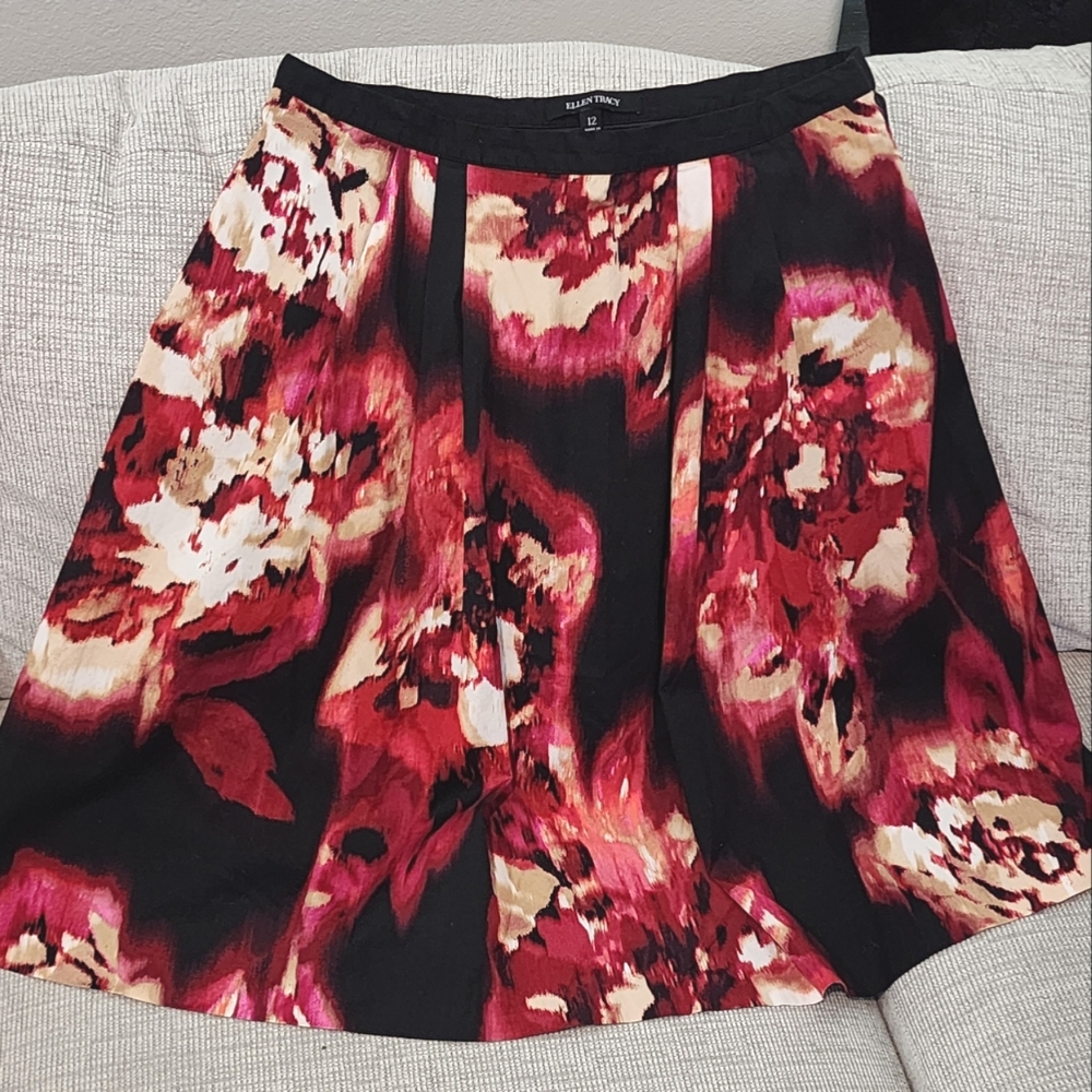 Floral knee length skirt